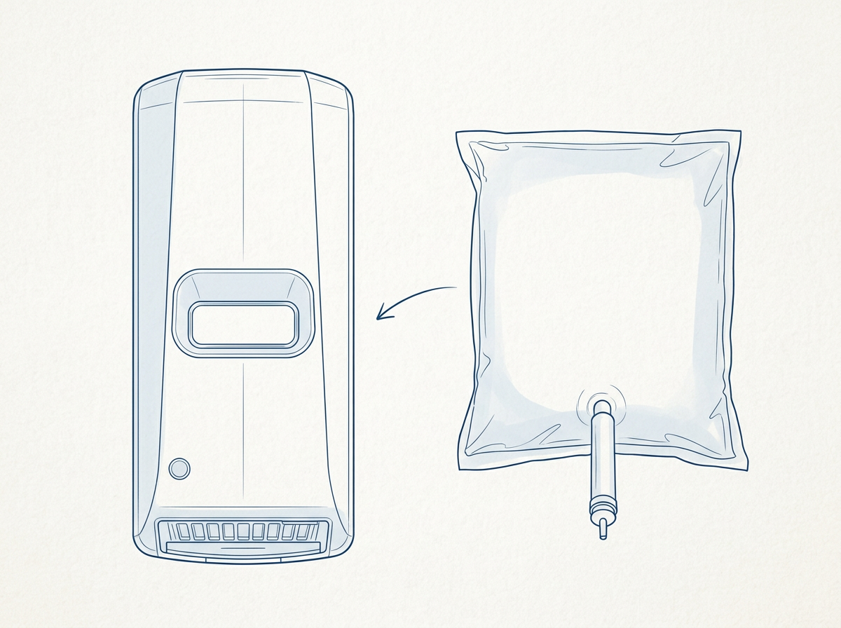 Line illustration: Simple refill replacement